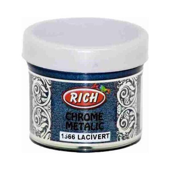Rich Chrome 1566 Lacivert 60 cc Metalik Extra Simli Sedefli Boya