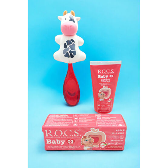 R.O.C.S. Baby Komple Ağız Bakım Seti - Bebek Diş Macunu + Bebek Diş Fırçası + Flipper Saklama Kabı Bebek Diş Macunu Fiyatı