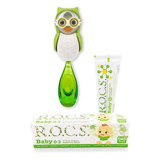 R.O.C.S. Baby Yeşil Baykuş Bakım Seti Bebek Diş Fırçası Fiyatı