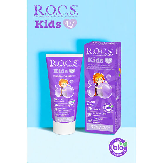 R.O.C.S. Kids 4-7 Yaş Diş Macunu Balon Sakızı 45g Bebek Diş Macunu Fiyatı