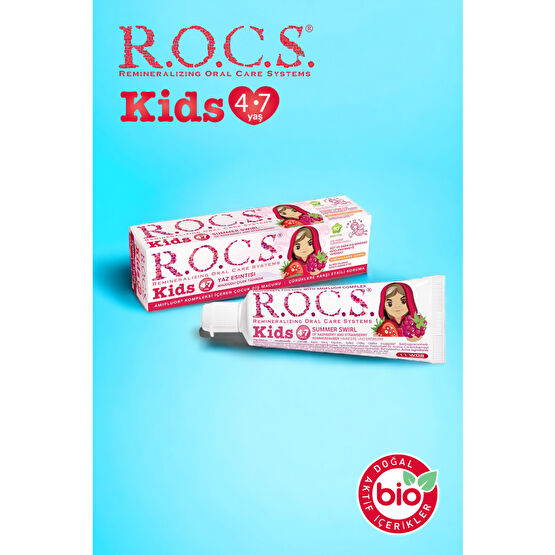 R.O.C.S. Rocs Kids Yaz Esintisi Ahududu& Çilek Diş Macunu 45g 4-7 Yaş Bebek Diş Macunu Fiyatı