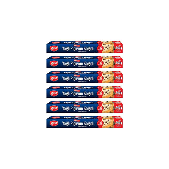 Roll-Up Kesilmiş Yağlı Pişirme Kağıdı 16 Yaprak 6lı Kutu Set