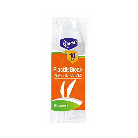 Roll-Up Plastik Bıçak 10'lu Çatal / Kaşık / Bıçak Takımları Fiyatı