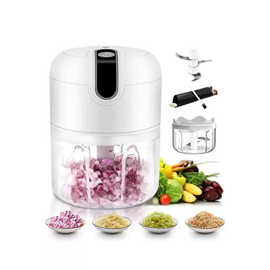 Rosemor Mini El Rondosu Şarjlı Çelik 3 Bıçaklı 250 Ml Mutfak Robotu Hazneli Rondo Sebze Et Doğrayıcı Rende Doğrayıcılar / Rondolar Fiyatı