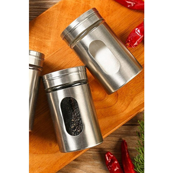 Rossel Premium 2li Metal Kaplamalı Cam Tuz-biber-baharat Kabı Bh-1333 Baharat Setleri & Baharatlıklar Fiyatı