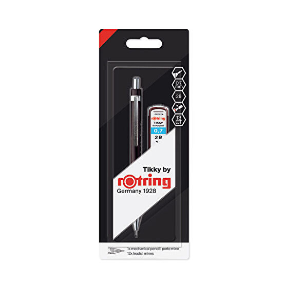 Rotring Tikky Versatil 0.7 Uçlu Kalem + 2B Uç Hediye Siyah Renkli Kalem Mekanik Kurşun (Versatil) Kalem Fiyatı
