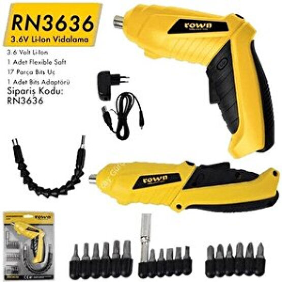 Rown Rn3636 Akülü Vidalama Set Akülü Vidalama Makinesi Fiyatı