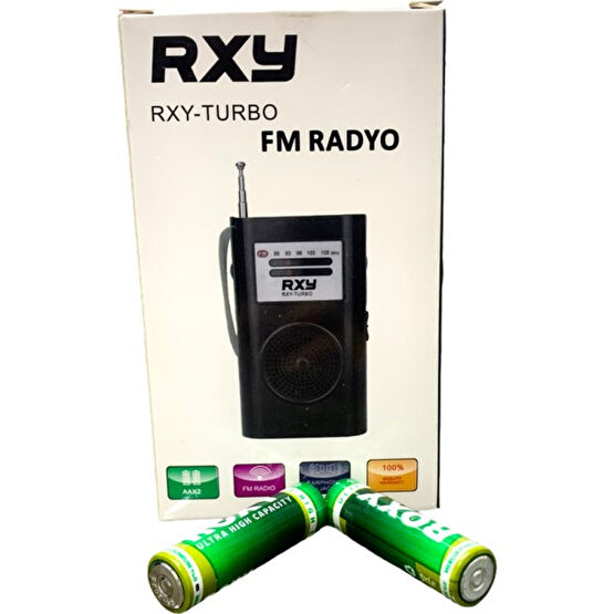 Roxy Rxy-Turbo Cep Radyosu - Deprem Çantasına Uygun Taşınabilir Radyo Pil Hediyeli - Siyah Alarmlı Saatler & Radyolar Fiyatı