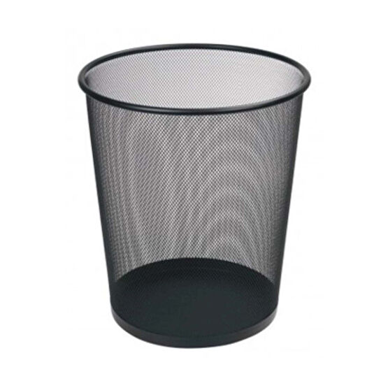 Rubenis Metal File Tel Çöp Kovası Siyah Büyük Boy Fx