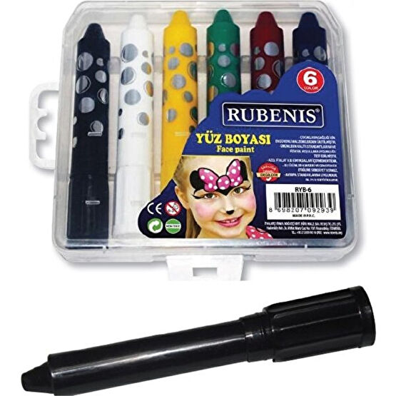 Rubenis Yüz Boyası 6 Renk Ryb-6 Yüz & Parmak Boyası Fiyatı