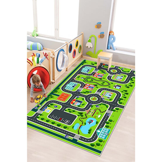 Ruglod Oyun halısı makinede yıkanabilir kaymaz taban leke tutmaz antibakteriyel çocuk odası halısı 40 x 60 Beden Bebek Odası Halı Fiyatı
