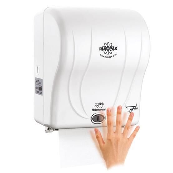 Rulopak R-1301 21 cm Transparan Beyaz Sensörlü Kağıt Havlu Makinesi