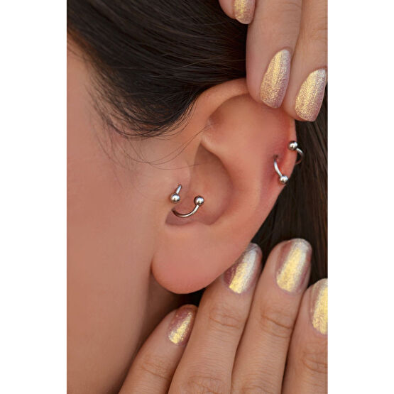 Sacce Scarves&Accessories Kıvrımlı Çelik Spiral Piercing 6 Mm Tragus Helix Kıkırdak Gümüş Renk Altın & Gümüş Piercing Fiyatı