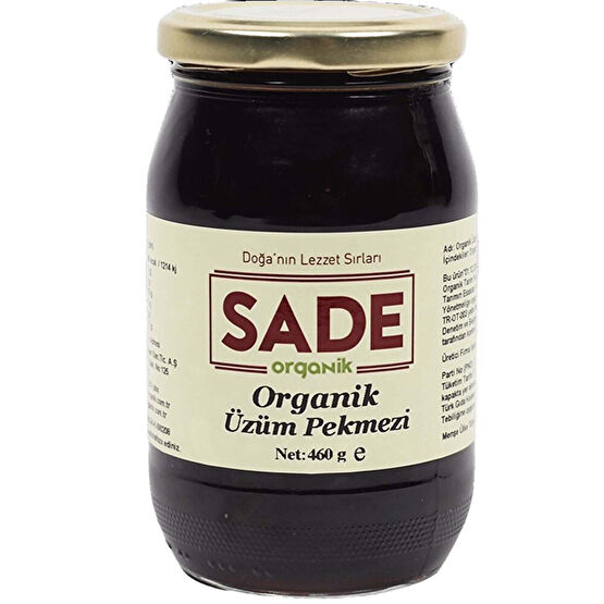 Sade Organik Üzüm Pekmezi 460 g Organik Ürünler Fiyatı