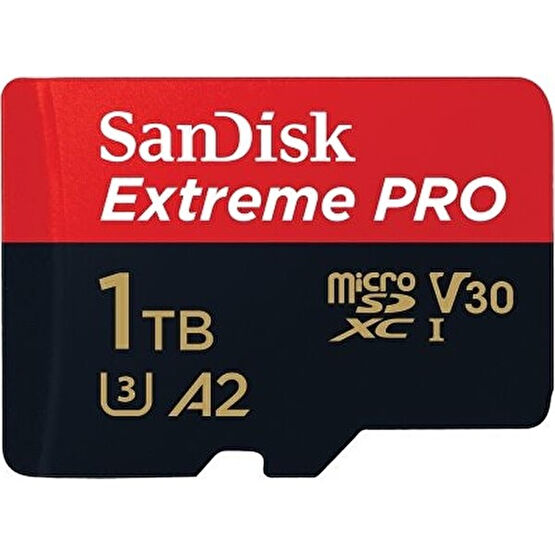 SanDisk Extreme Pro 1TB 170MB/s A2 C10 V30 UHS-I U3 microSDXC Hafıza Kartı + Adaptör (SDSQXCZ-1T00-GN6MA) Hafıza Kartları Fiyatı