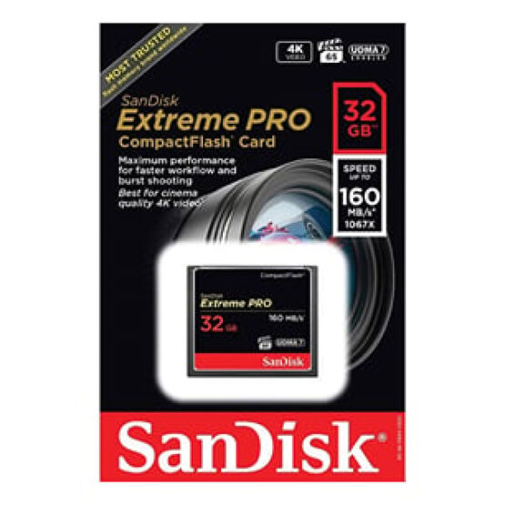 Sandisk Extreme Pro 32 GB 4K CF Compact Flash Hafıza Kartı 160mb/s Kaset & Depolama Ürünleri Fiyatı