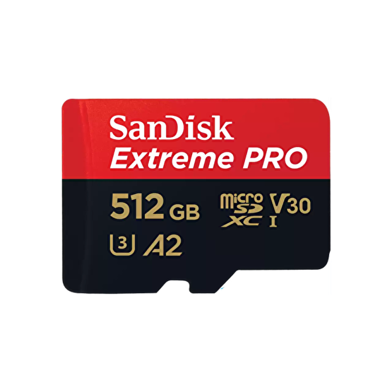 Sandisk Extreme Pro 512 GGB 200-140 MB/s MicroSDXC Uhs-I A2 V30 Adaptörlü Hafıza Kartı Sdsqxcd-512G-Gn6Ma Hafıza Kartları Fiyatı