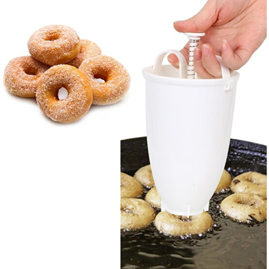 Sanlindou Donut Kalıp Kolay Hızlı Taşınabilir Çörek Makinesi Manuel Waffle Dağıtıcı Çörek Makinesi Arapça Waffle Plastik Hafif Derin Fry | Waffle K... Waffle Makinesi Fiyatı