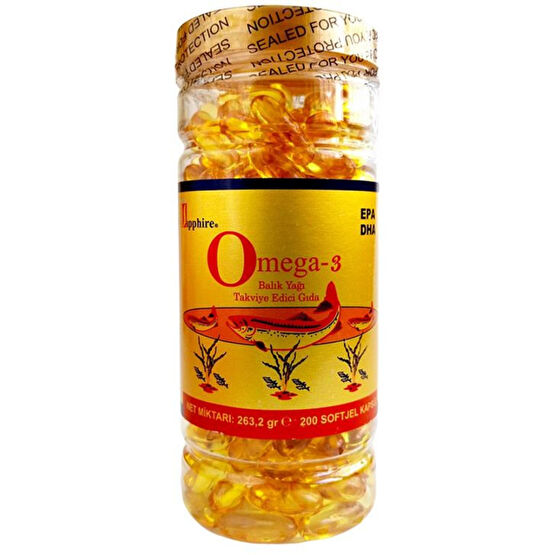 Sapphire Omega 3 1000 Mg Balik Yagi 200 Softgel Kişisel Bakım Gereçleri Fiyatı