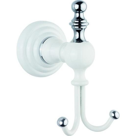 Saray Banyo Artemis Beyaz Krom İkili Bornozluk