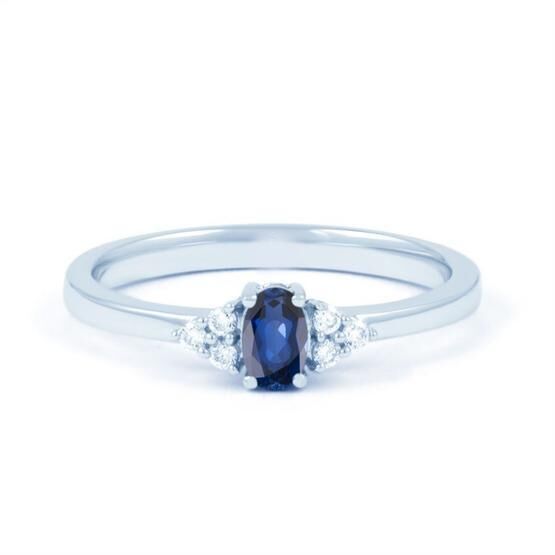 Sare Pırlanta SPFY-0130 Pırlanta Safir Yüzük