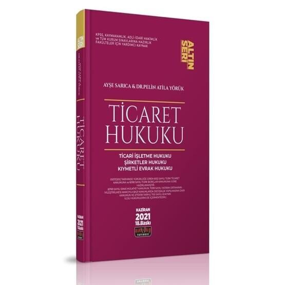 Savaş Yayınevi Konu Anlatımı Altın Seri Ticaret Hukuku