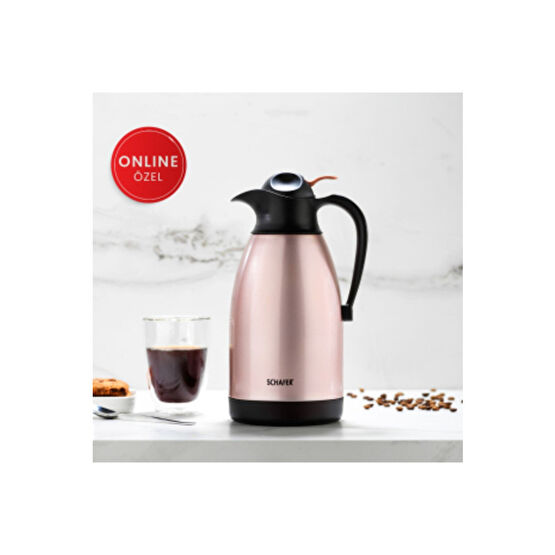 Schafer Antibakteriyel Kitchen House Çelik Termos - 2 lt Goldrose Termos Fiyatı