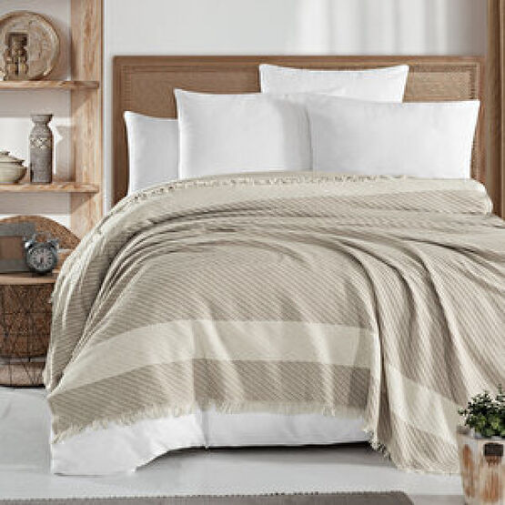 Schafer Home Dorya Çift Kişilik Pike 200x230 -1 Parça-bej Pike & Pike Takımı Fiyatı