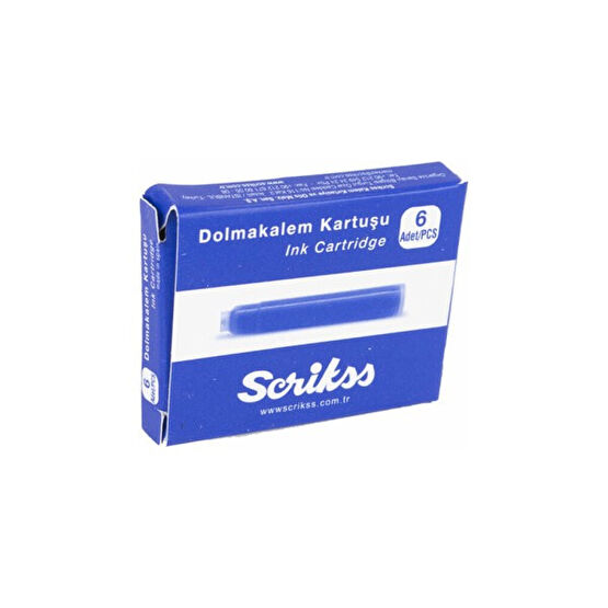 Scrikss Kartus Dolma Kalem Mavi  6 Lı Kalem Kartuşu & Mürekkebi Fiyatı