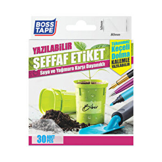 Şeffaf Suya Dayanikli Etiket 80mmx50mm Bant Fiyatı