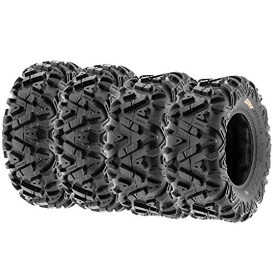 Set of 4 SunF Power.I ATV UTV all-terrain Tires 25x8-12 Front & 25x10-12 Rear, 6 PR, Tubeless A033 Lastikler Fiyatı