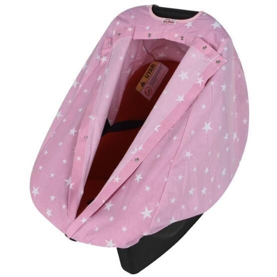 Sevi Bebe Pembe Yıldızlı Mama Sandalyesi Yedek Kılıfı