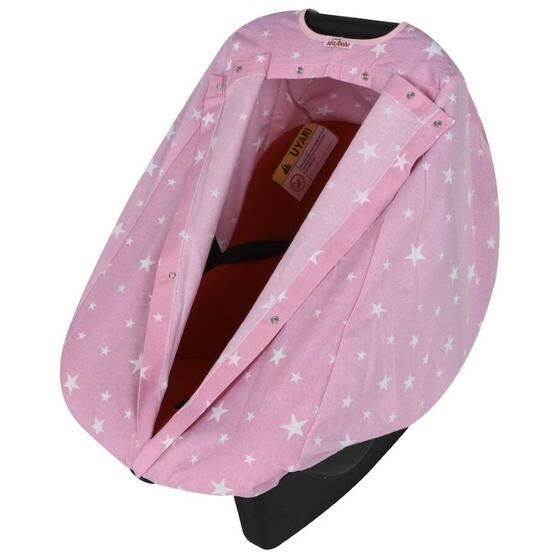 Sevi Bebe Pembe Yıldızlı Mama Sandalyesi Yedek Kılıfı