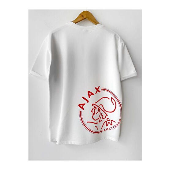 SHELBYY Erkek Baskılı Pamuklu Bisiklet Yaka Kısa Kollu Oversize T-shirt S Beden