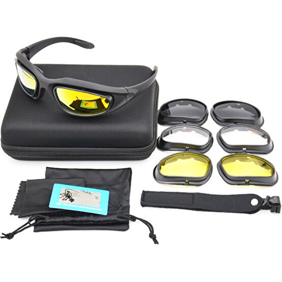 Shopfocus Polarize UV400 Taktik Gözlük - Siyah (Yurt Dışından) Outdoor Gözlük Fiyatı