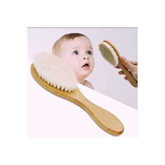 SHUSHU Doğal Keçi Kılı Yumuşacık Bebek Saç Fırçası Bebek Saç Fırça-Tarak Fiyatı