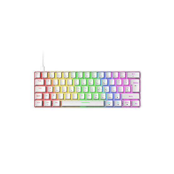 silabor Ziyoulang Rgb T60 Beyaz Klavye Red Swich Oyuncu Klavyesi Fiyatı