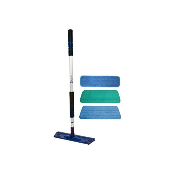 Silva Mikrofiber Teleskopik Mop Üçlü Set