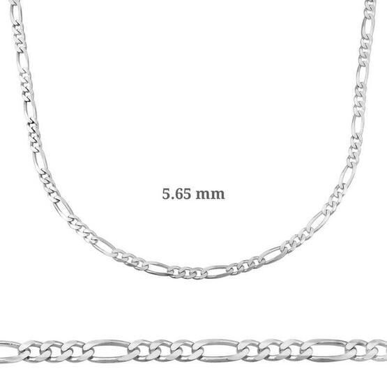 Silverlina  160 mikron 5.65 mm Gümüş Figaro Zincir