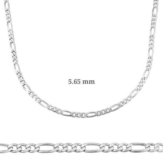 Silverlina  160 mikron 5.65 mm Gümüş Figaro Zincir