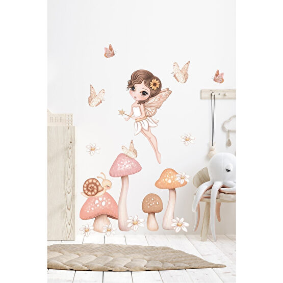 Sim Tasarım Işıltılı Doğa Perisi Çocuk Odası Duvar Sticker Seti Duvar Stickerı Fiyatı