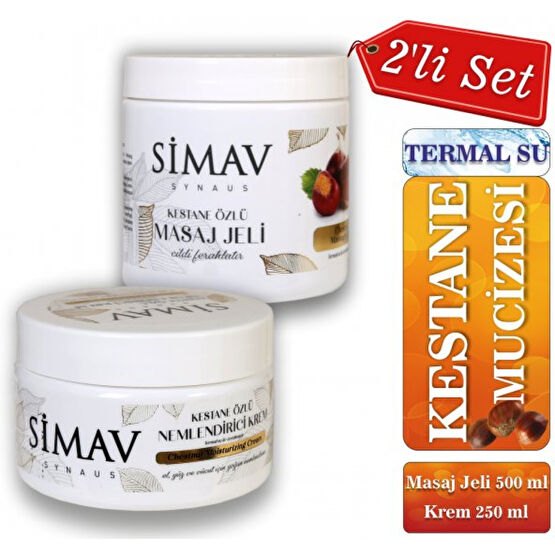 Sımav Kestane Ozlu Ve Termal Sulu Cilt Bakim Seti 2Li - Krem 250Ml + Masaj Jeli 500Ml Yüz Bakım Setleri Fiyatı