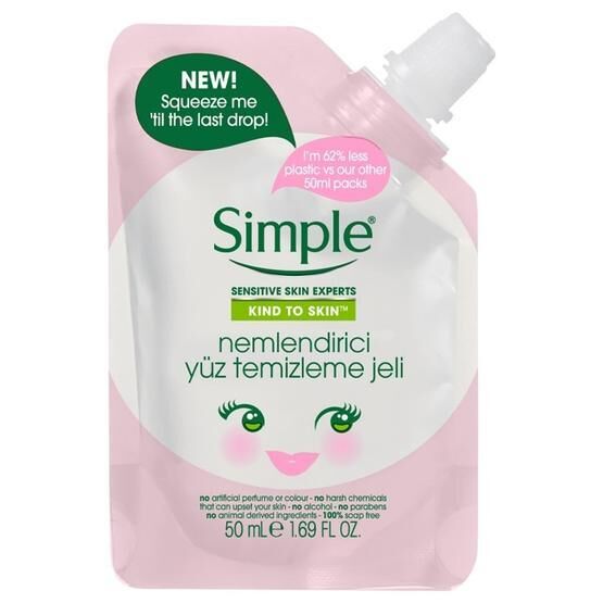 Simple Mini Nemlendirici 50 ml Yüz Temizleme Jeli