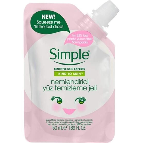 Simple Mini Nemlendirici 50 ml Yüz Temizleme Jeli