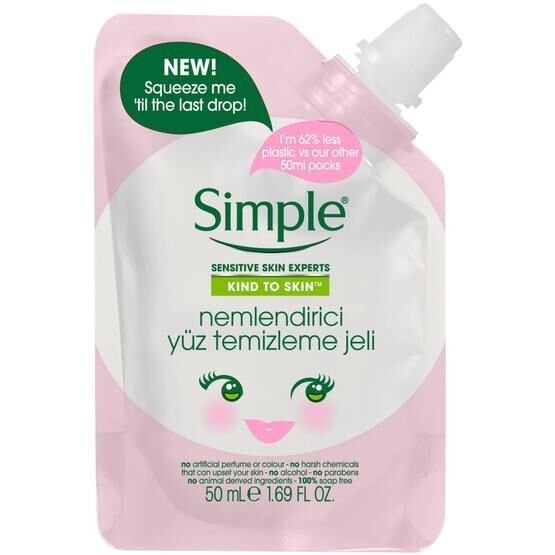Simple Mini Nemlendirici 50 ml Yüz Temizleme Jeli