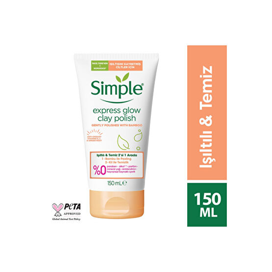 Simple Protect & Glow 2Si 1 Arada Işıltılı & Temiz Işıltısını Kaybetmiş Ciltler İçin 150 ML
