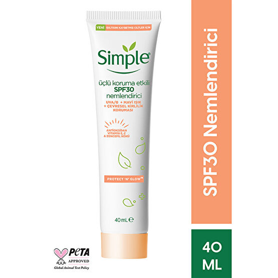 Simple Protect 'N' Glow Üçlü Koruma Etkili Spf30 Nemlendirici 40 Ml Nemlendiriciler Fiyatı