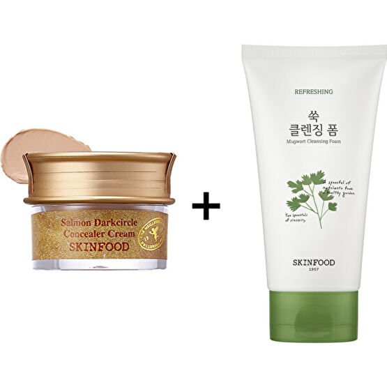 Skinfood Salmon Concealer (1) + Vege Garden Cleansing Foam Mugwort 150ML Concealer Fiyatı