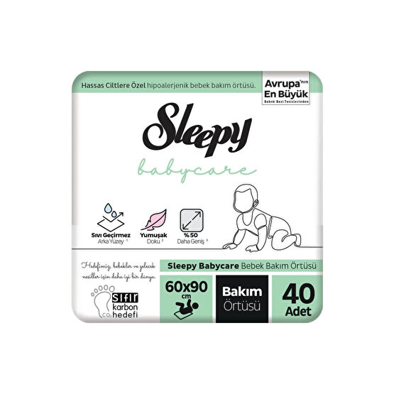 Sleepy Babycare Bebek Bakım Örtüsü 60x90 Cm 4x10 40 Adet Bebek Alt Açma Örtüsü Fiyatı
