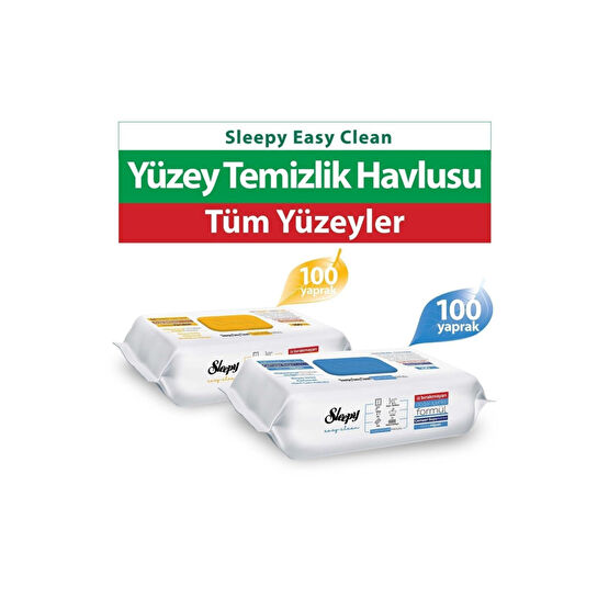 Sleepy Easy Clean Arap Sabunu + Çamaşır Suyu Katkılı Yüzey Temizlik Havlusu 100+100(200 Yaprak) Islak Mendil Fiyatı